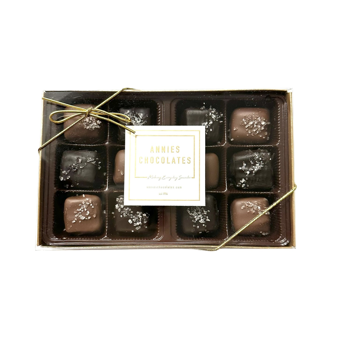 Milk Chocolate Sea Salt Caramels 12pc.